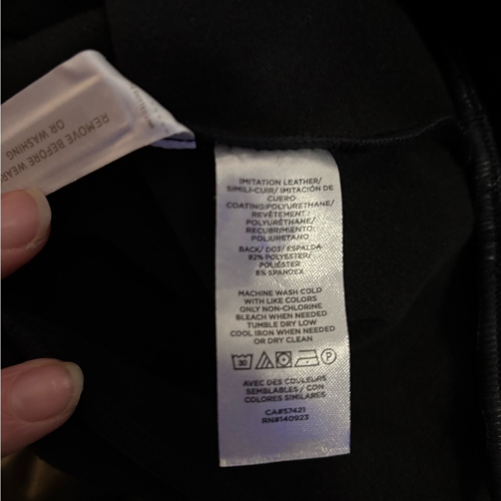 NWT LOFT Black Faux Leather Leggings - Picture 6 of 6